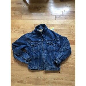 Gap Vintage Denim Jean Jacket Size Medium Zip Button Combo‎ 1990's